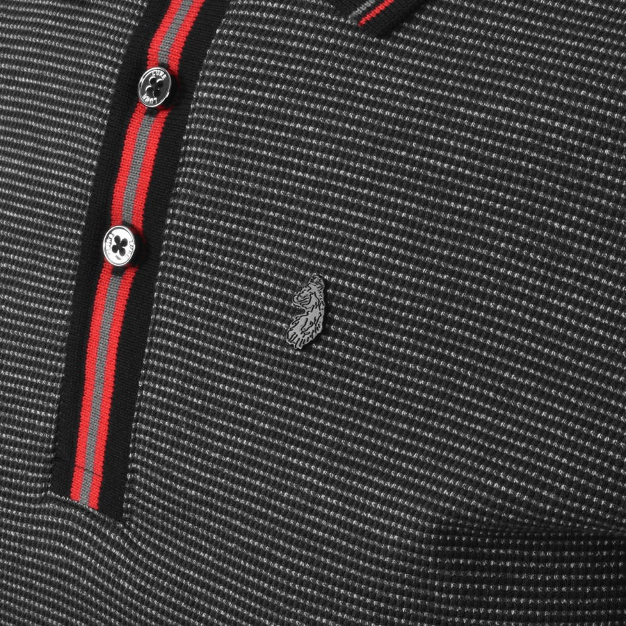 Alternative Image for ProductLuke 1977 Homer Striped Placket Polo Grey3